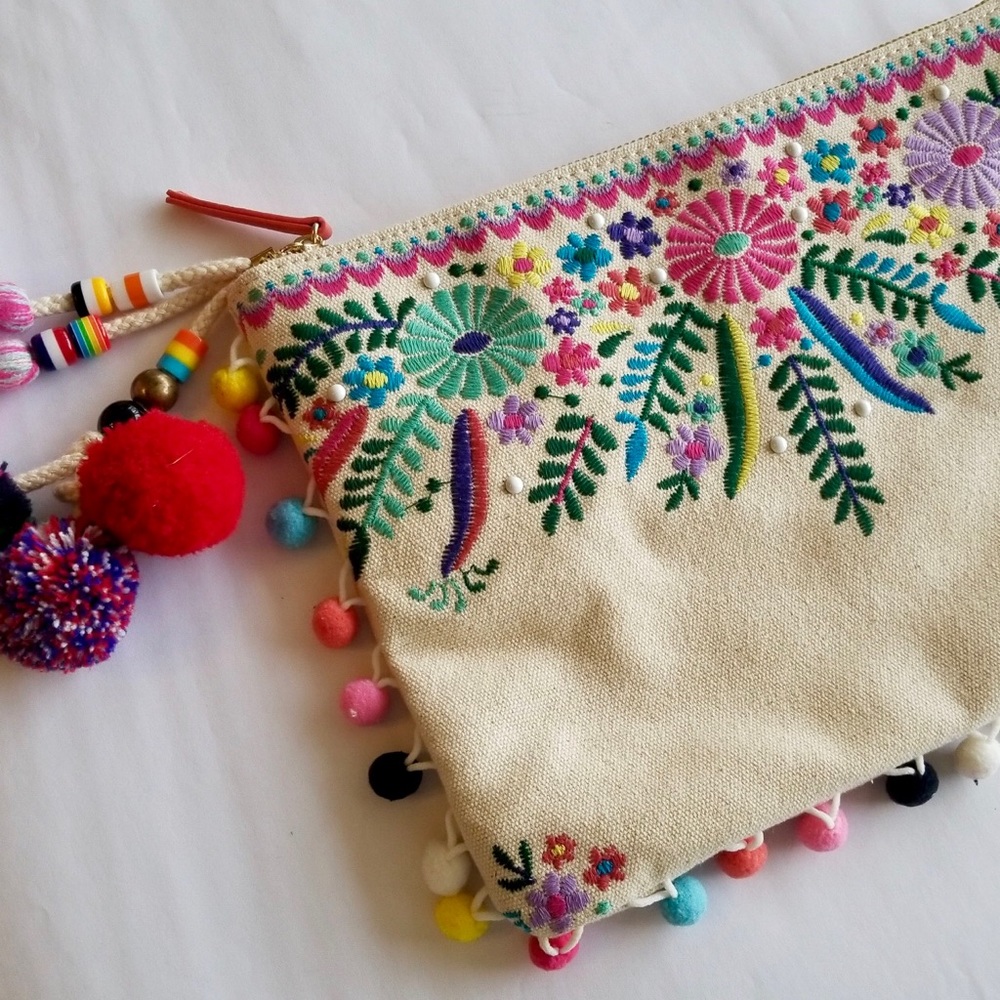 STEVEN by Steve Madden Embroidered Clutch